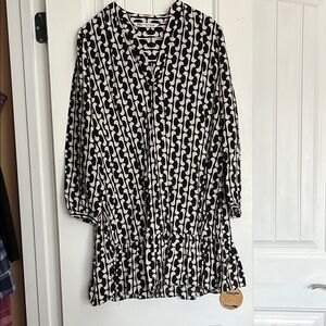 Black and White Patterned Dress
